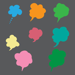 Vector collection of isolated speech bubbles . set of speech bubbles. Vector EPS 10.