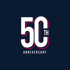 50 Th Anniversary Vector Template Design Illustration