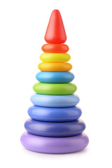 Plastic toy stacking pyramid
