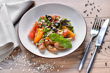 Georgian dish salad with tomatoes