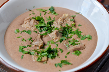 soup with meat and vegetables