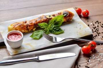 Georgian dish Sir Suluguni grill
