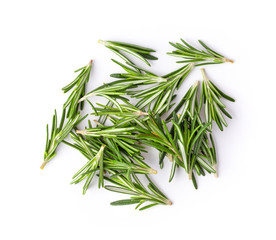 Fototapeta premium Rosemary isolated on white background, Top view.