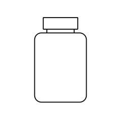 Pill bottle. Vector illustration icon.