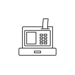 Сash register symbol icon. Mobile 