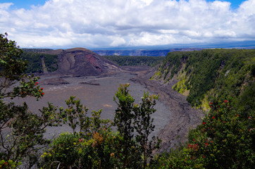 Massive soldified Lava field in Kilauea Iki crater