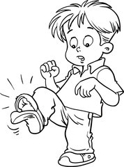 Old shoe on a white background vector illustration