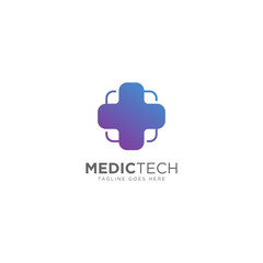 Medical Technology Logo Design Vector