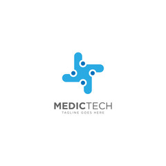Medical Technology Logo Design Vector