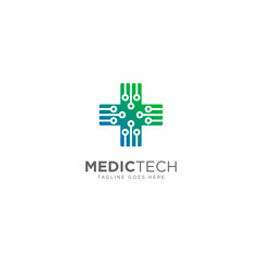 Medical Technology Logo Design Vector