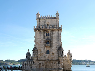 Fototapeta na wymiar Historic Torre de Belem in Lisbon in Portugal