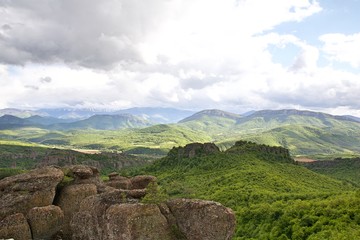 Belogradchick landscape cliffs in Bulgaria