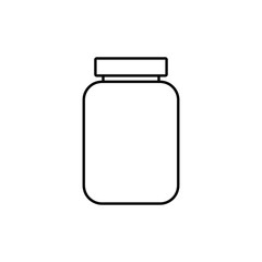 Glass jar icon. Mobile concept 