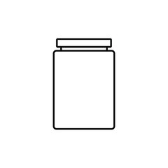 Glass jar icon. Mobile concept 