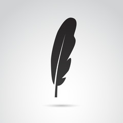 Feather vector icon.