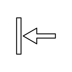 Align to left flat vector icon. 