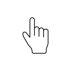 Hand click vector line Icon.