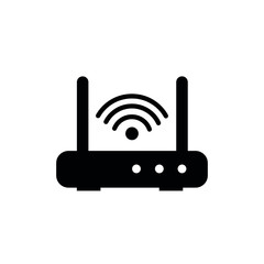 Wi fi router. Vector illustration icon.