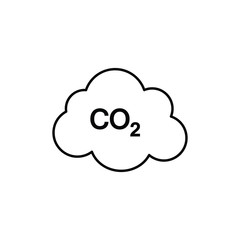 Co2 icon vector line icon. Mobile concept 