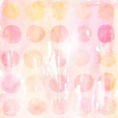 Drippy Watercolor Dots Background