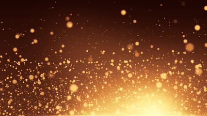 Abstract Gold Particle flow Background