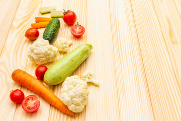 Various fresh organic vegetables