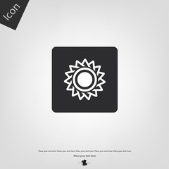 Sunflowers icon. Vector illustration sign
