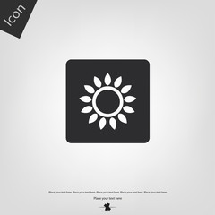 Sunflowers icon. Vector illustration sign