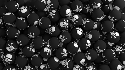 Skull Ball 3d Render Background