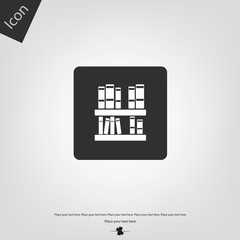 Book shelf icon. Vector illustration sign
