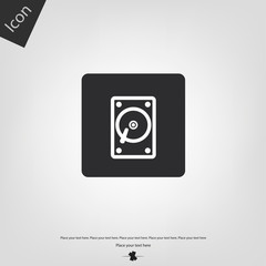 Hard drive icon. Vector illustration sign