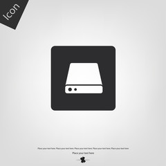 Hard drive icon. Vector illustration sign