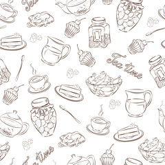 Sketch tea pattern