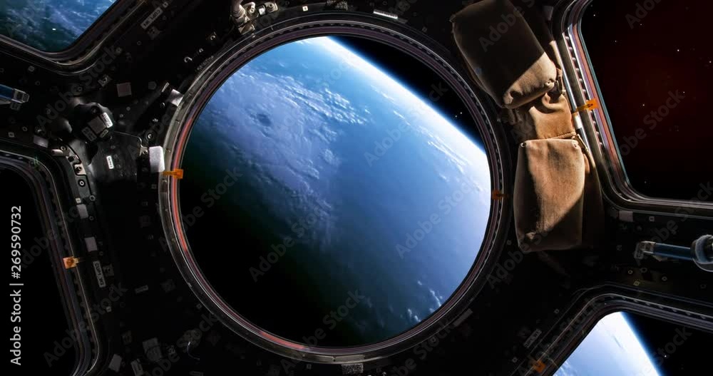 Wall mural planet earth as viewed through the windows of a space shuttle - version 2.