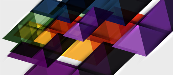 Triangle geometrical modern business presentation design template