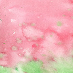 Watercolor Pink Mint Background