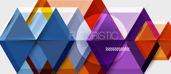 Bright color hexagon geometrical composition background, business presentation template