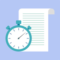 Time management, schedule concept or planner, business concept vector illustration