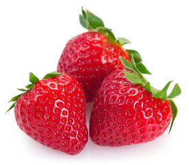 Fresh strawberry on white background