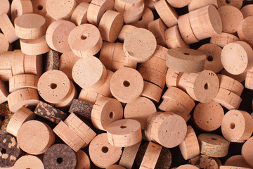 Cork for making fishing rods