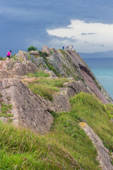 Naklejka premium Flysch in Zumaia in the Basque Country