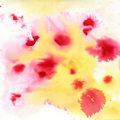 Watercolor Abstract Flower Burst