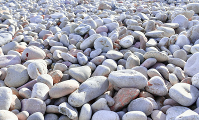 Gray pebbles landscape Rocks
