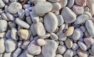 Pebbles background of whitewashed