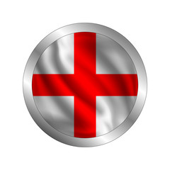 Obraz premium Waving England flag, the flag of England, vector illustration