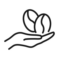 coffee shop insurance - minimal line web icon. simple vector illustration. concept for infographic, website or app.