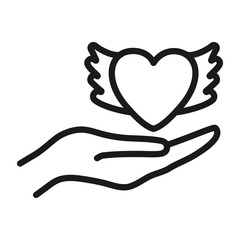 insurance - minimal line web icon. simple vector illustration. concept for infographic, website or app.