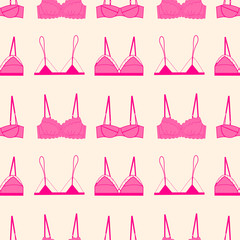 vector seamless pattern with female underwear