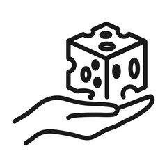 food insurance - minimal line web icon. simple vector illustration. concept for infographic, website or app.