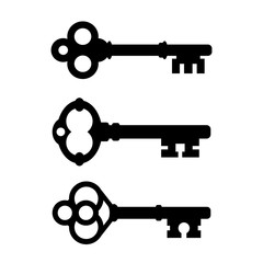 Ornate key vector icon